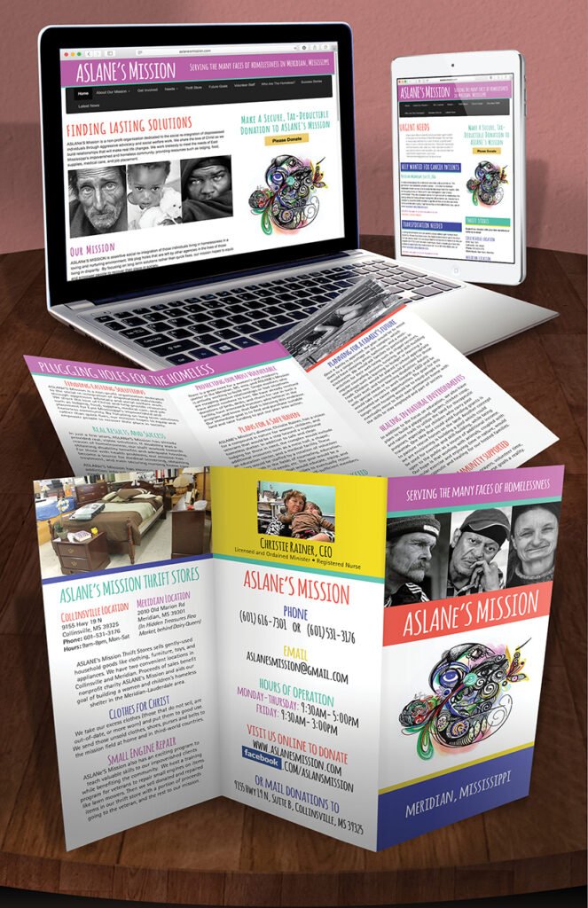 Julie Quigley Graphic Designer in Meridian MS - Advertising - Aslane's Mission